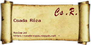 Csada Róza névjegykártya